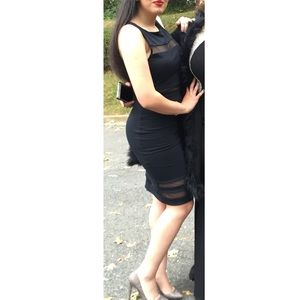 Black midi dress